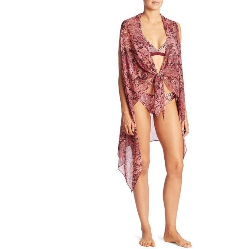 Carmen Marc Valvo Kimono Swimsuit Cover-up